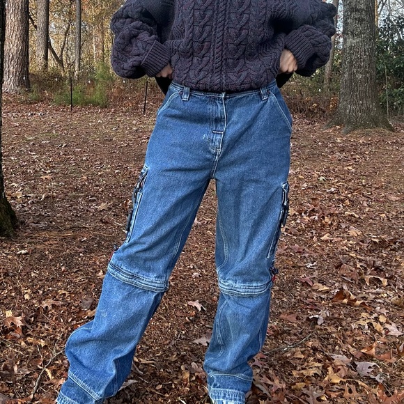 Rare Vintage Bugle Boy jeans that turn into shorts/capris - Picture 2 of 15